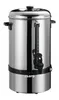 A stainless steel coffee urn with a black tap and handle, set against a white background. Produktbild-Vorschau