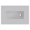 A white computer mouse is placed on a gray mousepad, both centered on a light gray background. Anteprima dell’immagine prodotto