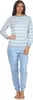 Eleganter Damen Frottee Pyjama langarm mit Bündchen in Produktbild-Vorschau 3