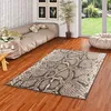 Designer Teppich Samba Beige Braun Schlangen Tiermuster, Produktbild-Vorschau 1