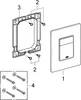 An exploded view diagram showing the components of a light switch assembly. Produktbild-Vorschau