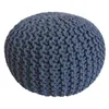 Sitzhocker Pouf SET 2 Stück Ø 55 cm H 37 cm Strickhocker Produktbild-Vorschau 6