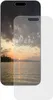 A screen protector is placed over a smartphone displaying a sunset over a body of water. Produktbild-Vorschau