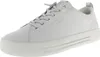 A white leather sneaker is shown from a side-angle on a white background. Voir les images du produit