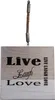 Holzschild, Wand, Live, braun-weiß, Klein, Seil, hängend Produktbild-Vorschau 4