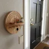Schlüsselbrett aus Buche mit Ablage – Runder Wandorganizer Produktbild-Vorschau 7