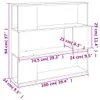 CLORIS Bücherregal/Raumteiler Grau Sonoma 100x24x94 cm, Produktbild-Vorschau 8