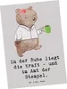 Mr. & Mrs. Panda Postkarte Beamtin Kraft - Grau Pastell - Produktbild-Vorschau 1