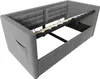 A grey upholstered sofa bed with its mattress support mechanism exposed. Anteprima dell’immagine prodotto