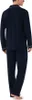 Schiesser Pyjama marineblau Baumwolle normale Passform Produktbild-Vorschau 11