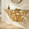 Wandkonsole "Schmetterlinge" in Gold – Halbrunde Konsole Produktbild-Vorschau 10