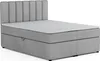 Boxspringbett ROCK 160x200 Velour Hellgrau  H4 Produktbild-Vorschau 1