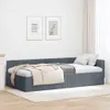 vidaXL Rohový rám postele s čelem tmavě šedý 90 cm x 190 cm Náhled obrázku produktu 2