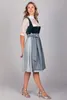 Edelnice Midi Dirndl Veronika Samt Petrol 44 Produktbild-Vorschau 4