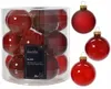 Weihnachtskugeln Glas 6cm 15 Stück - Weihnachtsrot Mix Produktbild-Vorschau 3