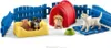 A toy playset featuring a dog house, fences, beds, and dog figures. Produktbild-Vorschau