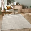 Paco Home Teppich Wohnzimmer Schlafzimmer Kurzflor Skandi Produktbild-Vorschau 1