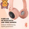 Kabellose LED-Kopfhörer mit Katzenohr-Design, Mikrofon, Produktbild-Vorschau 3