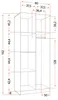 Drehtürenschrank JONAS 06 – Kinderkleiderschrank 80 cm Produktbild-Vorschau 7