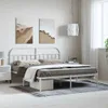 vidaXL Bettgestell mit Kopfteil Metall Weiß 183x213 cm Produktbild-Vorschau 2