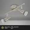 LED stropní reflektor otočný a výklopný 2xGU10 6W matný Náhled obrázku produktu 2