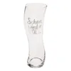 Schon wieder voll Bierglas mit schiefem Design Produktbild-Vorschau 2