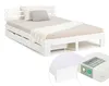 Homestyle4u Holzbett 140x200 mit Lattenrost mit Matratze Produktbild-Vorschau 1