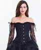 Schwarzes Gothic-Korsett mit Bauchkontrolle aus Spitze Produktbild-Vorschau 9