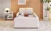 Gestoffeerd bed 90x200 cm, met LED-verlichting, met Productafbeelding-voorbeeld 14