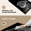 KitchenYeah© Herdabdeckplatte Tiger auf schwarzem Produktbild-Vorschau 2