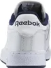 The back view of a white Reebok Club C 85 sneaker. Produktbild-Vorschau