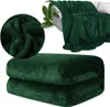 Coperta morbida Copriletto Verde caldo 200x220 cm Regalo di Anteprima dell’immagine prodotto 1
