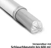 A close-up view of a sealant cartridge, likely a silicone gun, with text indicating its compatibility with sausage bags up to 600 ml. Podgląd zdjęcia produktu