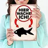 Hier wache ich Metallschild in 15x20 cm mit Goldfisch Produktbild-Vorschau 3