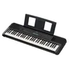 A black Yamaha keyboard with a music stand is shown against a white background. Produktbild-Vorschau