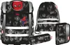 A set of Spider-Man themed school supplies, including a backpack, drawstring bag, pencil case, and a small case, arranged on a white background. Náhled obrázku produktu