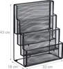 Relaxdays Zeitschriftenhalter Metall, 4 Fächer, Produktbild-Vorschau 4