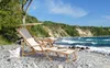 Liegestuhl Gartenliege weiß Sonnenliege Strandliege Holz Produktbild-Vorschau 2