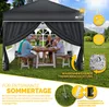 tillvex Pavillon 3x3m Anthrazit - mit 4 Seitenteilen Produktbild-Vorschau 4