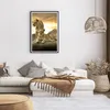 Gerahmtes Poster - Schwarzer Rahmen - Löwen Sonnenuntergang Produktbild-Vorschau 7