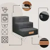 Escalier pour chien ou chat Dogeste 3 marches – gris foncé Voir les images du produit 8