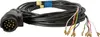 A coiled black cable with a multi-pin connector on one end and several wires with terminal connectors on the other end, against a white background. Náhled obrázku produktu