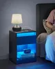 VASAGLE Nachttisch mit einstellbarer LED, Beistelltisch mit Produktbild-Vorschau 1