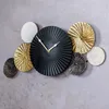 Wanduhr 64x31cm Metall Schwarz Gold Wandbild Wanddeko Uhr Produktbild-Vorschau 3