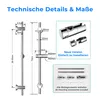 JOHO Barre de douche en acier inoxydable avec support de Voir les images du produit 7