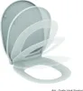 A toilet seat shown from a diagonal angle, with multiple layers indicating its soft-closing mechanism. Anteprima dell’immagine prodotto