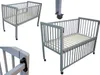 Kinderbett / Beistellbett / Babybett 2in1 120x60cm grau Produktbild-Vorschau 1