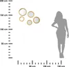 HowHomely | Wandspiegel - Spiegel - gold - 5er Set - Produktbild-Vorschau 3