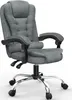 A gray office chair with a high back and adjustable features is shown against a white background. Produktbild-Vorschau