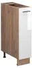 Apothekerschrank Vicco Fame-Line Weiß Hochglanz/Goldkraft Produktbild-Vorschau 1